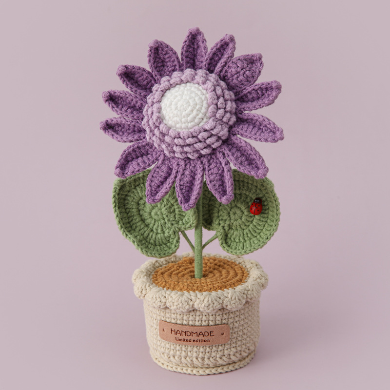 Creative Woven Large Sunflower - Yarn Home Decor ulasan dan harga