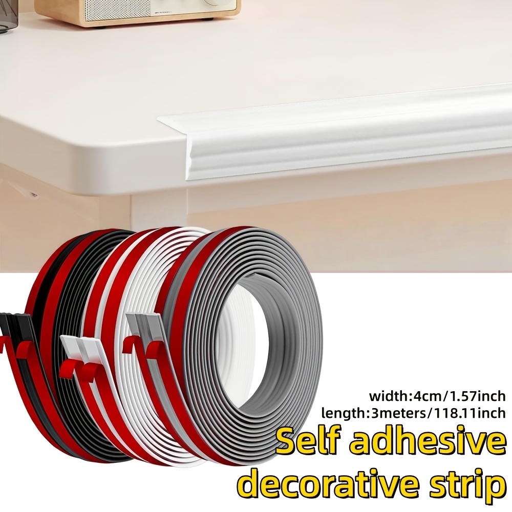 1PC 0.5/1/2M Meter PVC Self Ad - Home Decor Wall Molding ulasan dan harga
