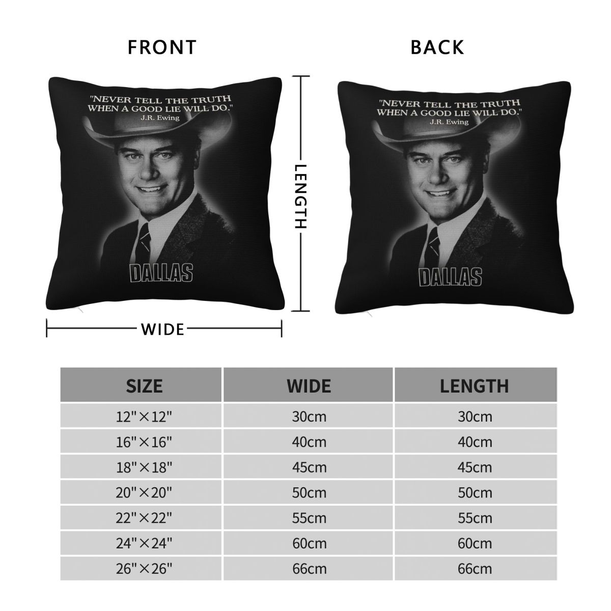 Dallas Jr Ewing Quote Square P - Home Decor Dallas ulasan dan harga