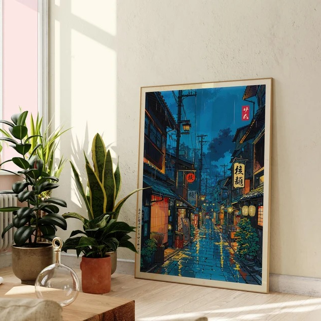 Japanese Tokyo Teahouse Cartoo - Home Decor Tokyo ulasan dan harga
