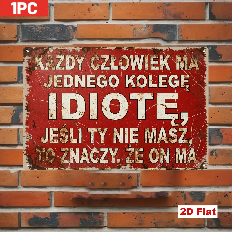 2D Metal Sign, Retro Polish Ph - Home Decor Quotes ulasan dan harga