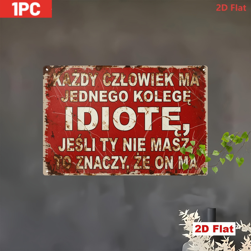 2D Metal Sign, Retro Polish Ph - Home Decor Quotes ulasan dan harga