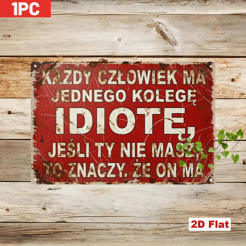 2D Metal Sign, Retro Polish Ph - Home Decor Quotes ulasan dan harga