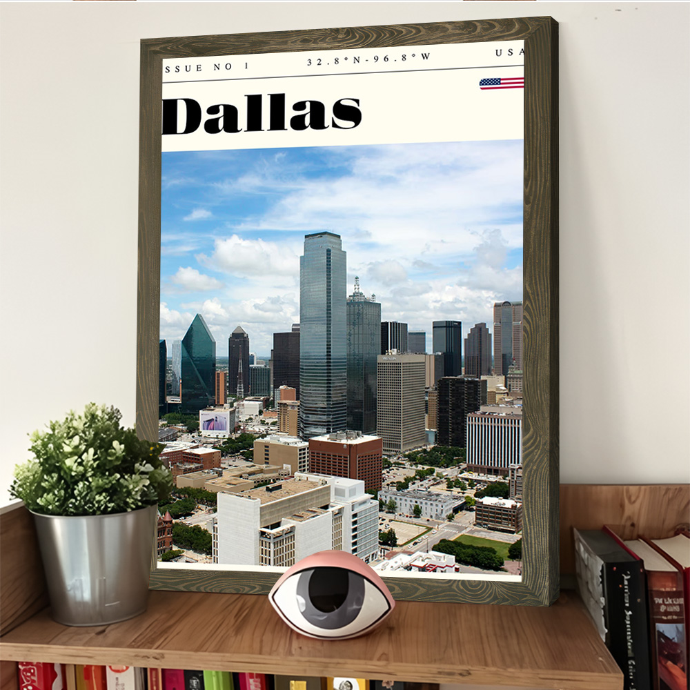 Dallas Texas Travel Printing P - Home Decor Dallas ulasan dan harga