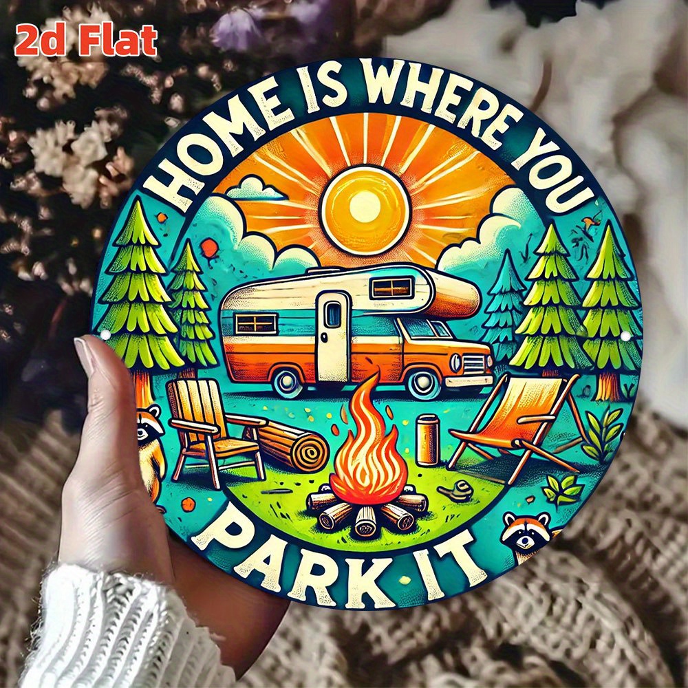 Retro camping wooden wall art  - Home Decor Nearby ulasan dan harga