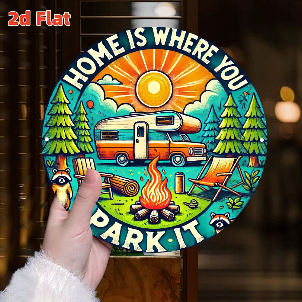Retro camping wooden wall art  - Home Decor Nearby ulasan dan harga