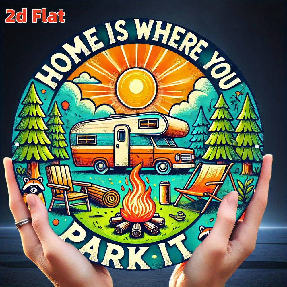 Retro camping wooden wall art  - Home Decor Nearby ulasan dan harga