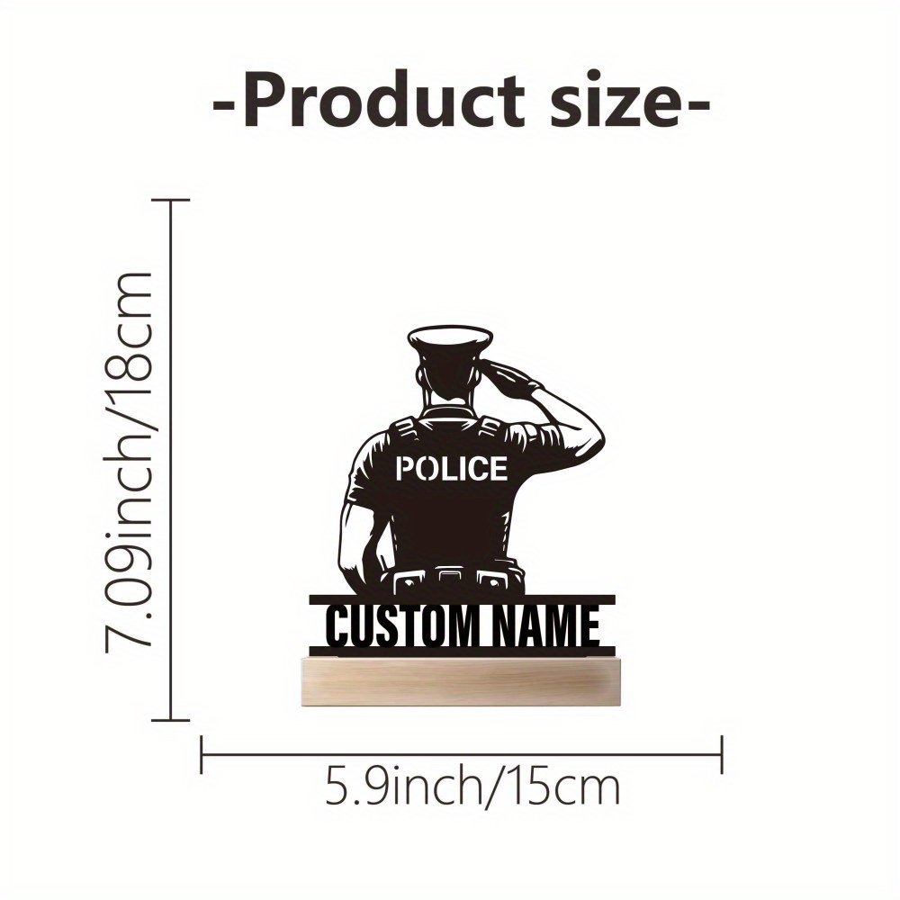 Personalized Metal Police Badg - Home Decor Nz ulasan dan harga
