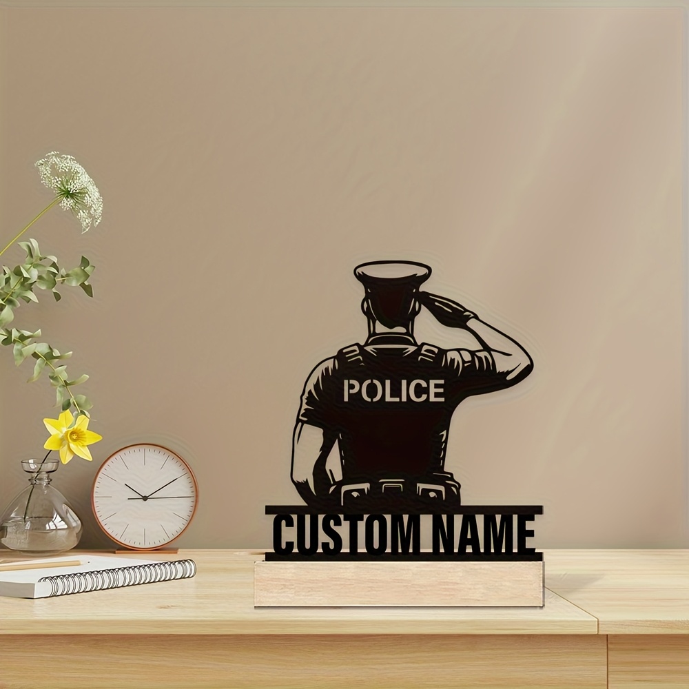 Personalized Metal Police Badg - Home Decor Nz ulasan dan harga