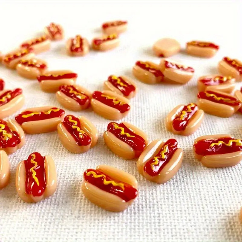 10/20pcs Mini Resin Hot Dogs M - Home Decor On Sale ulasan dan harga