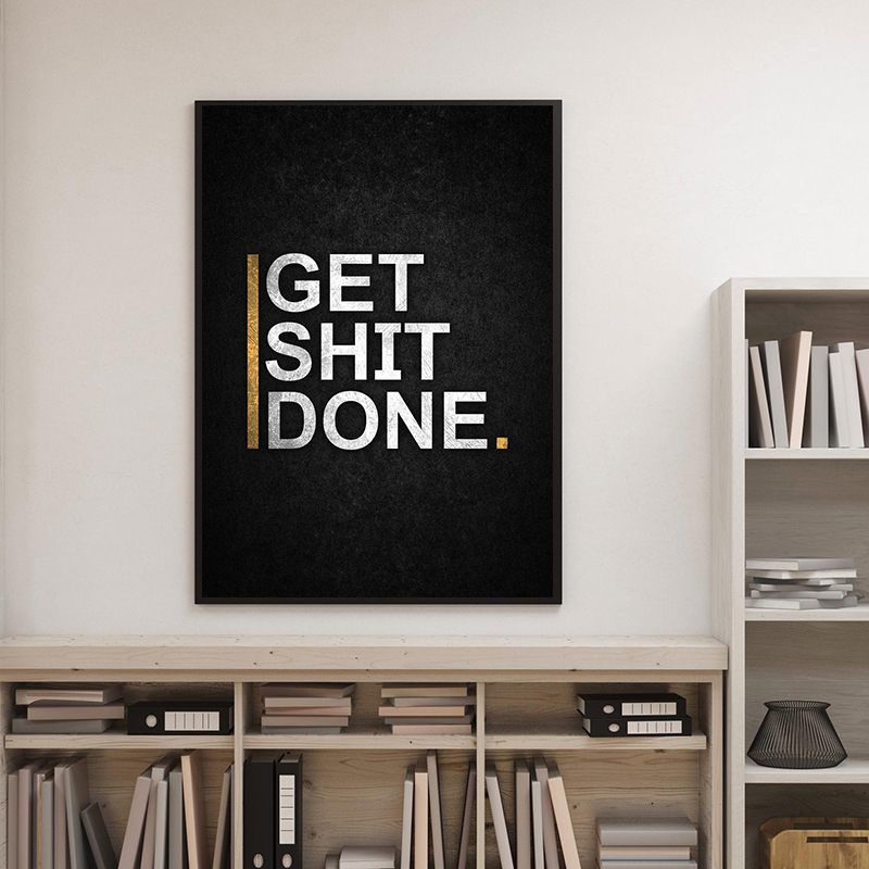 No Excuses Motivational Poster - Home Decor Quotes ulasan dan harga