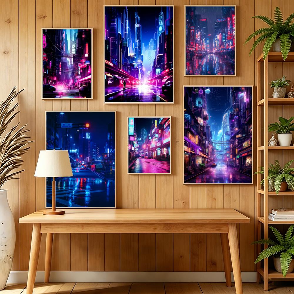 Tokyo Neon Futuristic City Str - Home Decor Tokyo ulasan dan harga