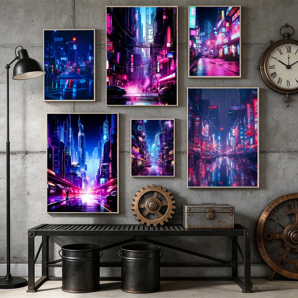 Tokyo Neon Futuristic City Str - Home Decor Tokyo ulasan dan harga