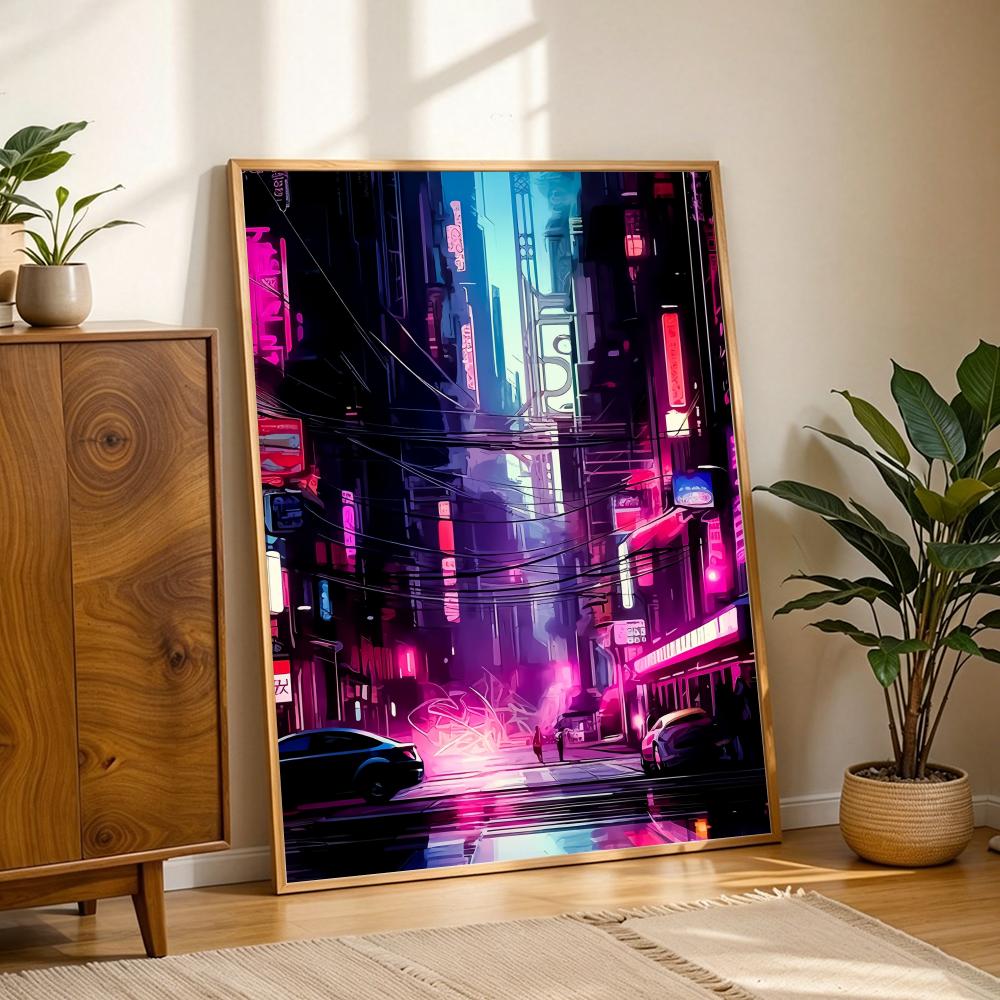Tokyo Neon Futuristic City Str - Home Decor Tokyo ulasan dan harga