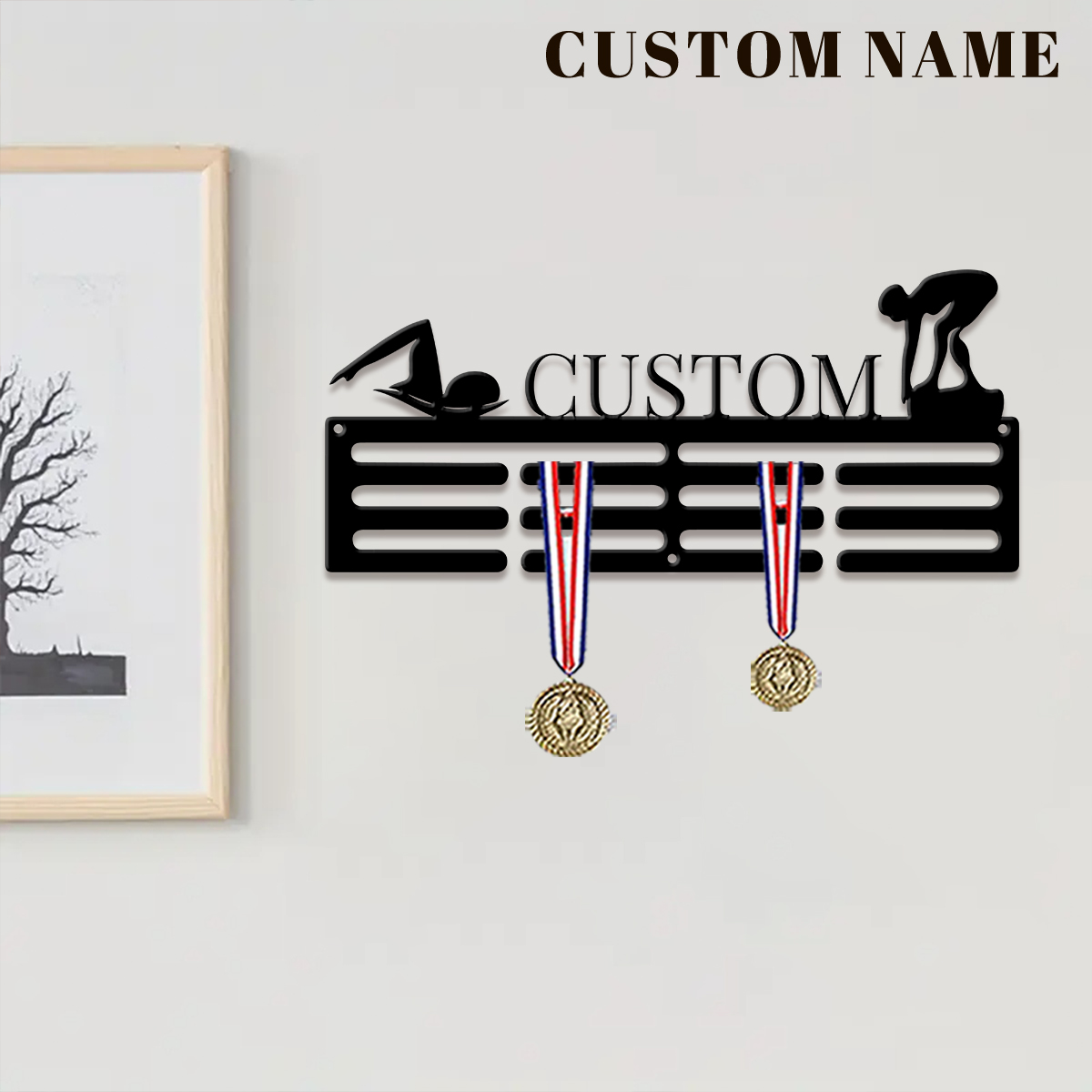 1pc Custom Swimming Metal Meda - Home Decor Com ulasan dan harga