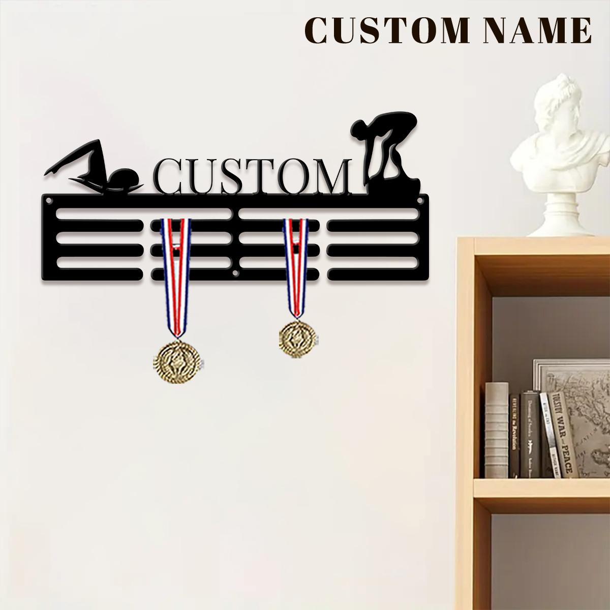 1pc Custom Swimming Metal Meda - Home Decor Com ulasan dan harga