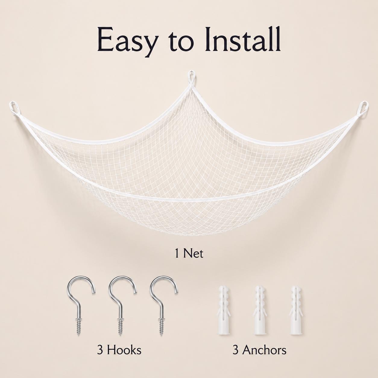 Mesh Toy Storage Hammock Hangi - Home Decor Rustic ulasan dan harga