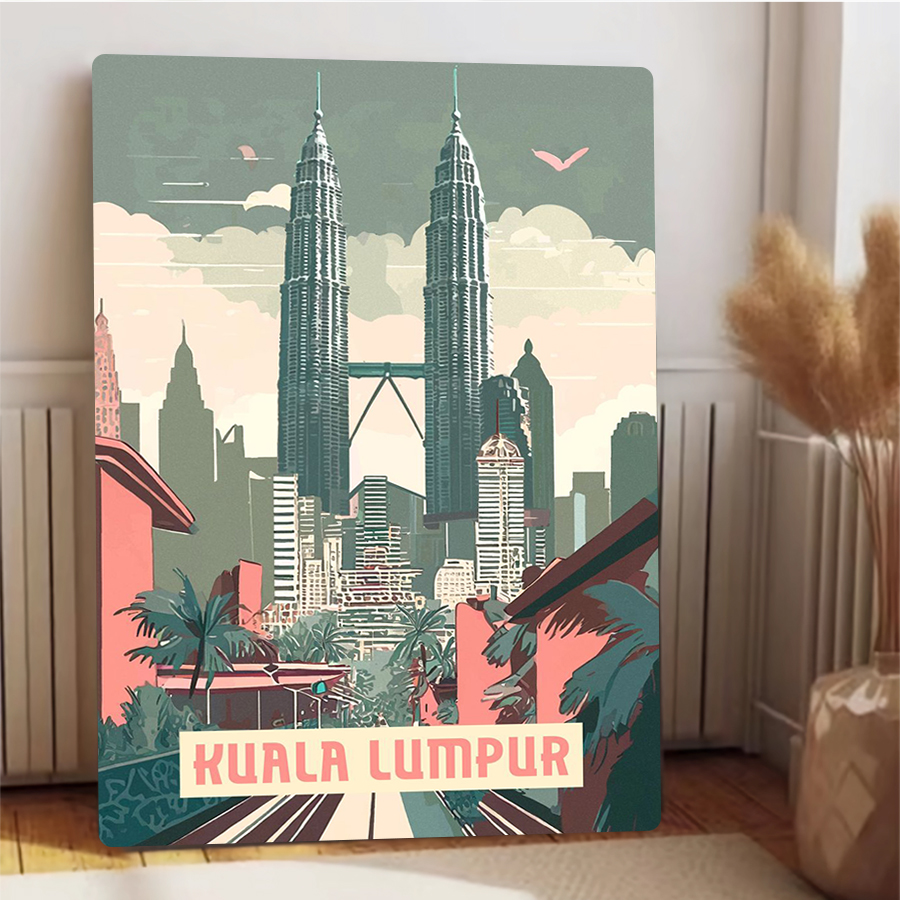 Kuala Lumpur Skyline Metal Wal - Home Decor Kuala Lumpur ulasan dan harga