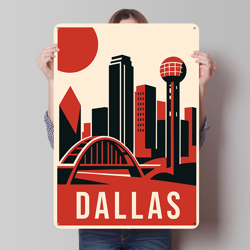 Dallas Vintage Travel Printed  - Home Decor Dallas ulasan dan harga