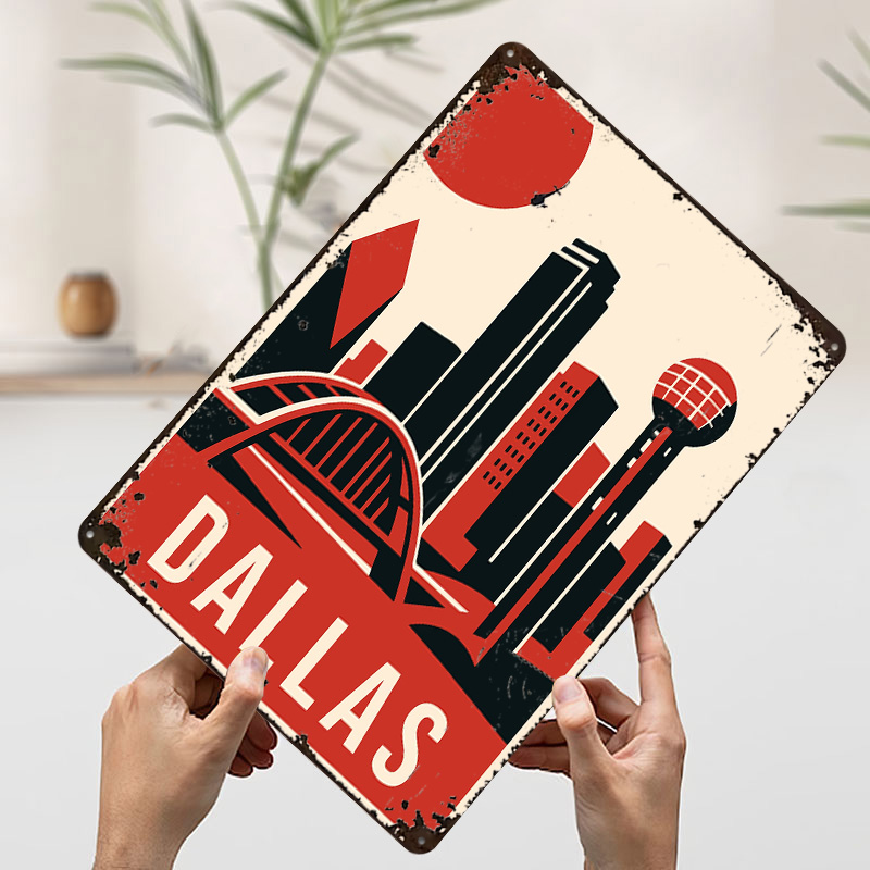 Dallas Vintage Travel Printed  - Home Decor Dallas ulasan dan harga