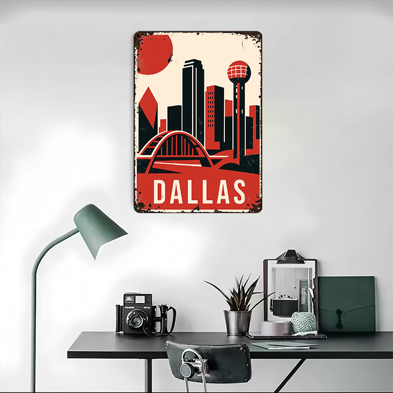 Dallas Vintage Travel Printed  - Home Decor Dallas ulasan dan harga