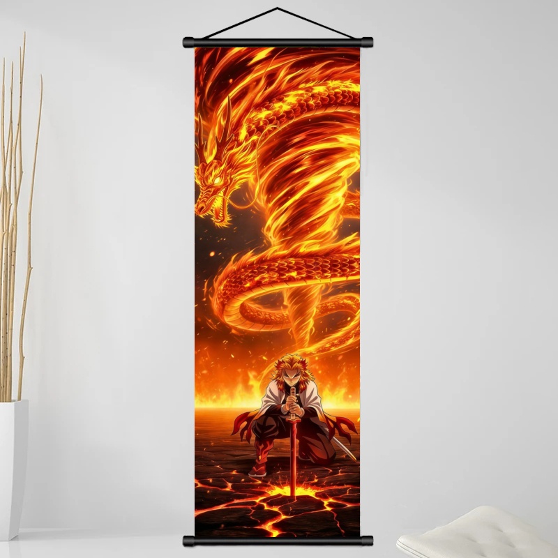 Demon Slayer Kyojuro Rengoku H - Home Decor Rustic ulasan dan harga