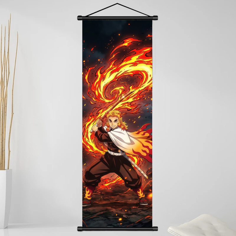 Demon Slayer Kyojuro Rengoku H - Home Decor Rustic ulasan dan harga