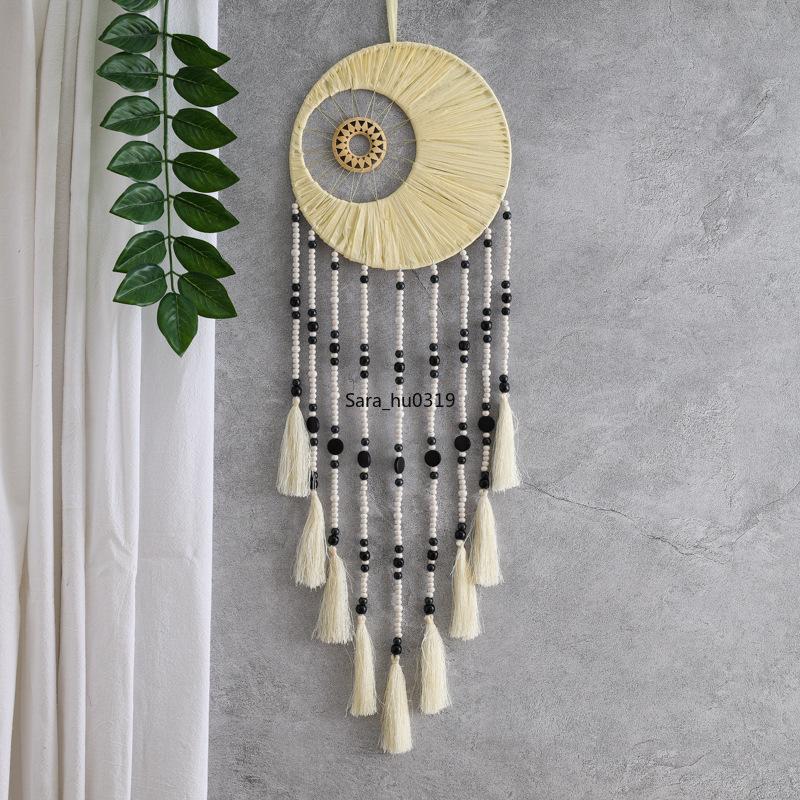 Nordic Hollow Double Circle Ma - Macrame Wall Hanging ulasan dan harga