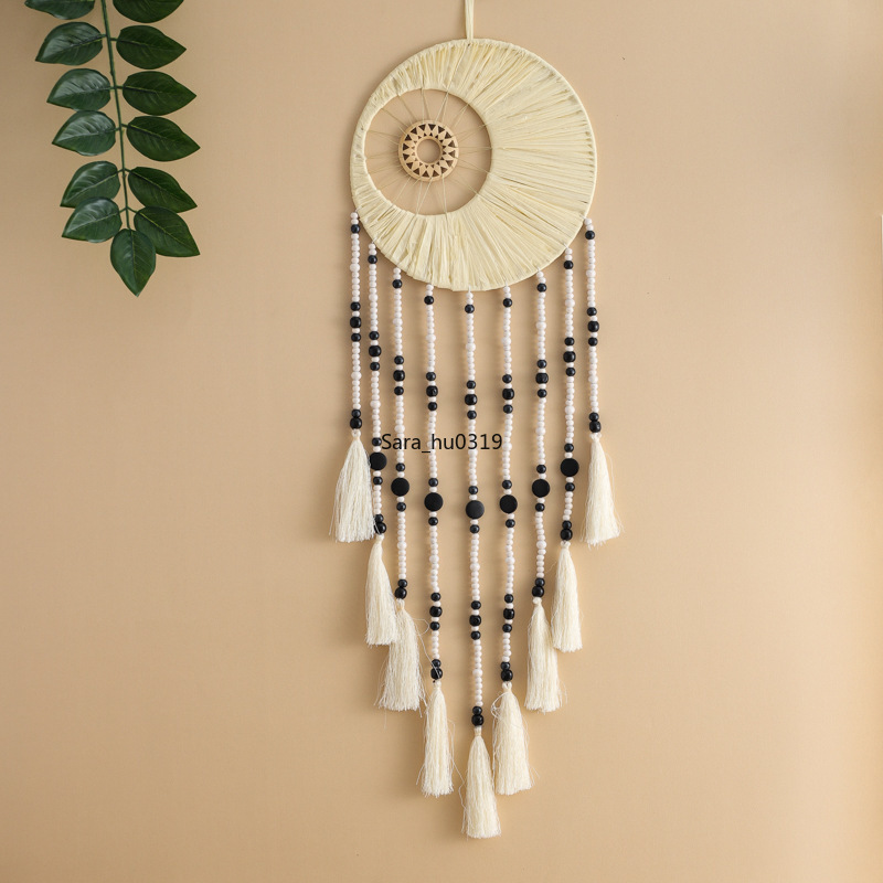 Nordic Hollow Double Circle Ma - Macrame Wall Hanging ulasan dan harga
