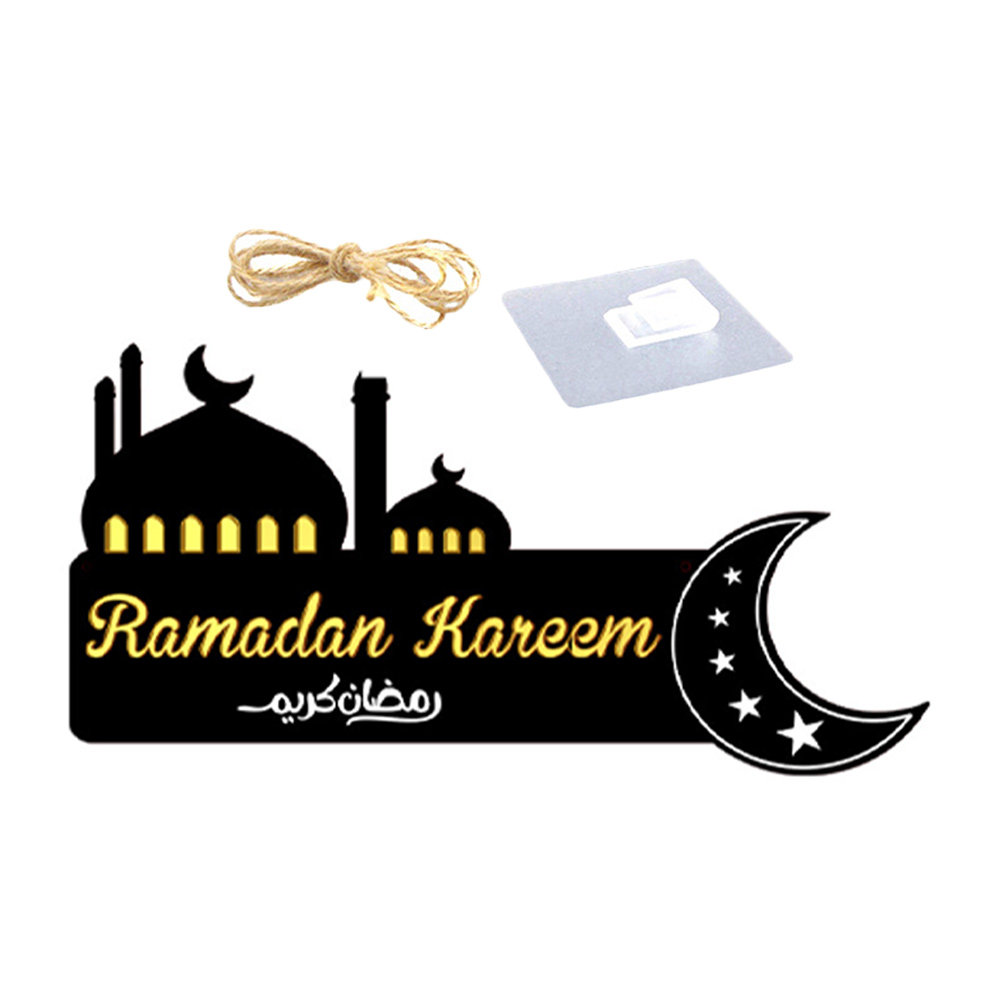 Eid Ramadan Wooden Hanging Pla - Home Decor Ramadan ulasan dan harga