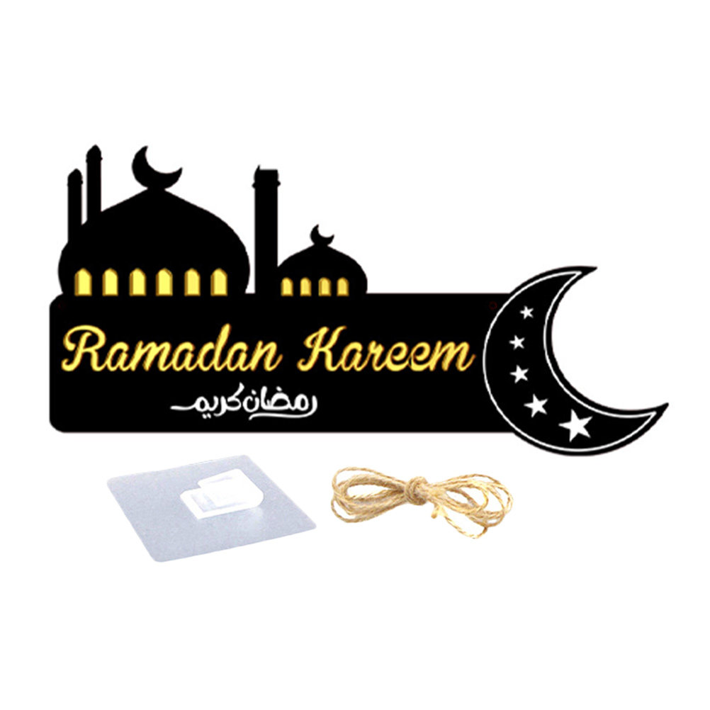 Eid Ramadan Wooden Hanging Pla - Home Decor Ramadan ulasan dan harga