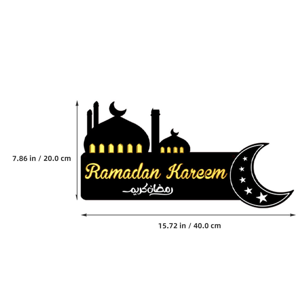Eid Ramadan Wooden Hanging Pla - Home Decor Ramadan ulasan dan harga