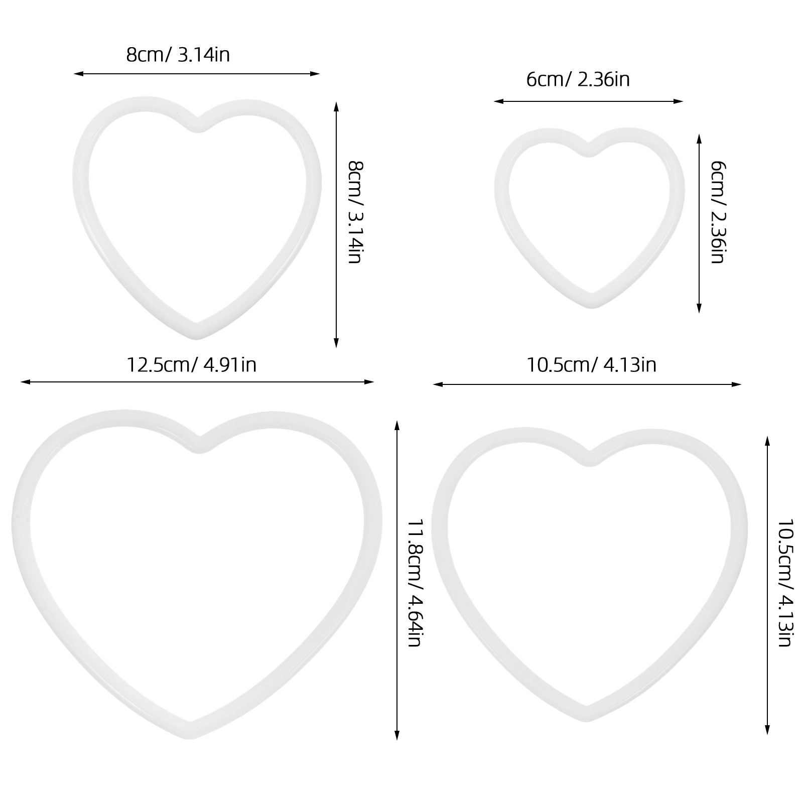 8Pcs Heart Shaped Plastic Drea - Macrame Wall Hanging ulasan dan harga