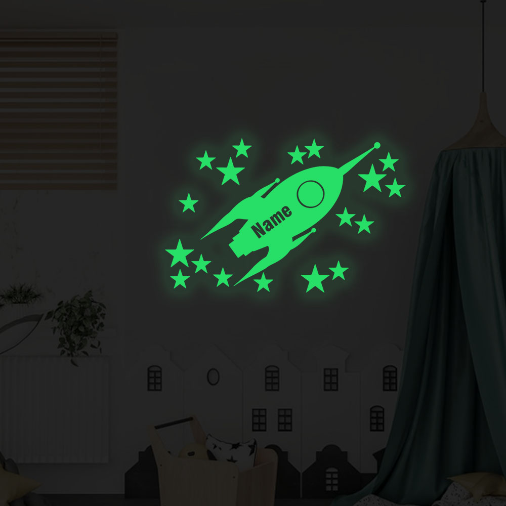 1pc Cartoon Rockets and stars  - Home Decor Wall Stickers ulasan dan harga