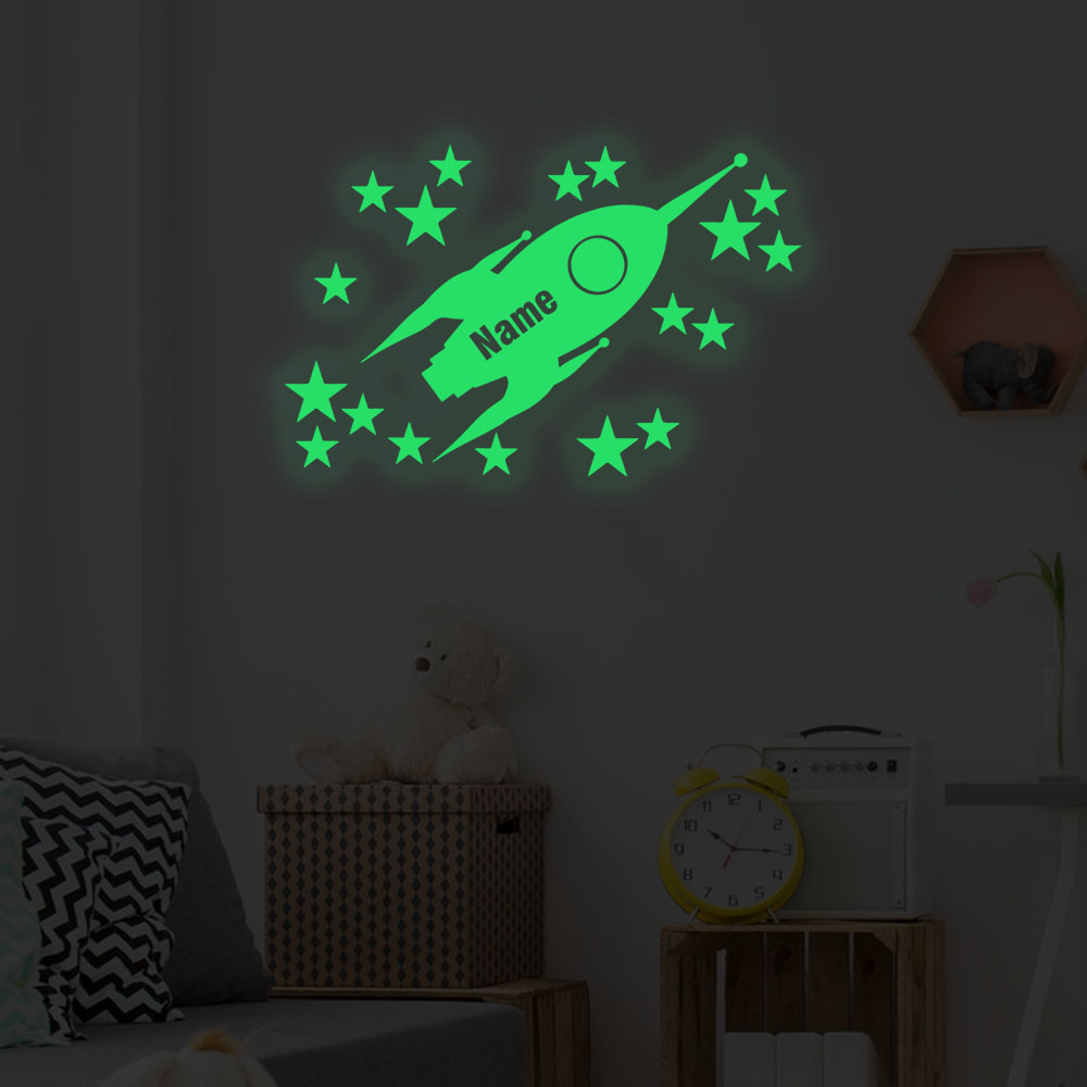 1pc Cartoon Rockets and stars  - Home Decor Wall Stickers ulasan dan harga
