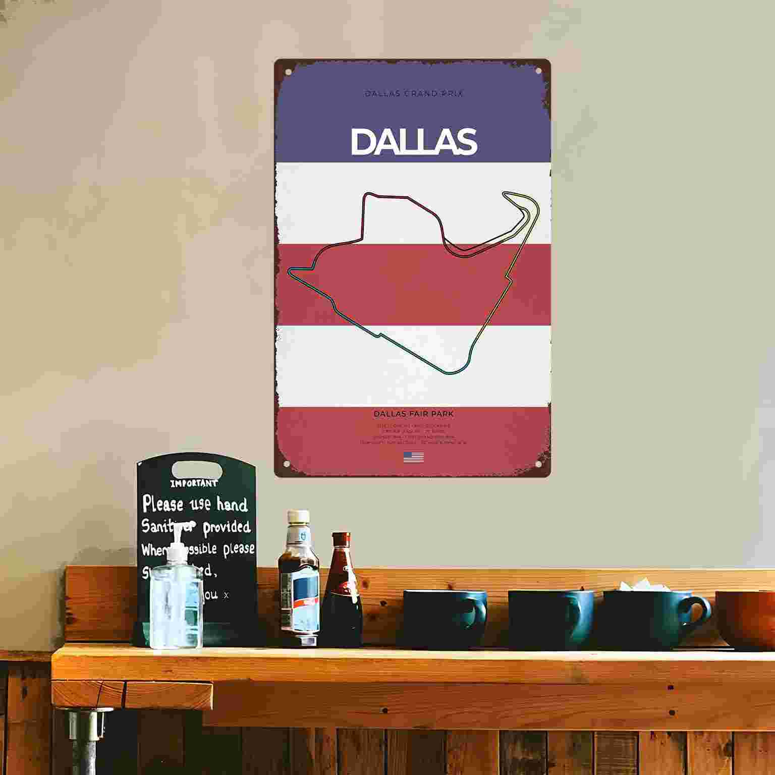 2D FLAT 1pc Dallas Grand Prix  - Home Decor Dallas ulasan dan harga