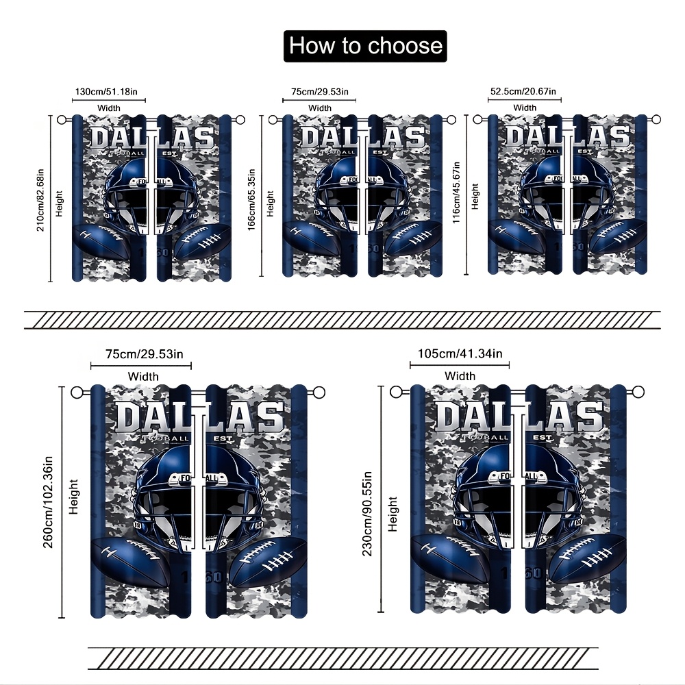 Dallas Football Door Curtains  - Home Decor Dallas ulasan dan harga