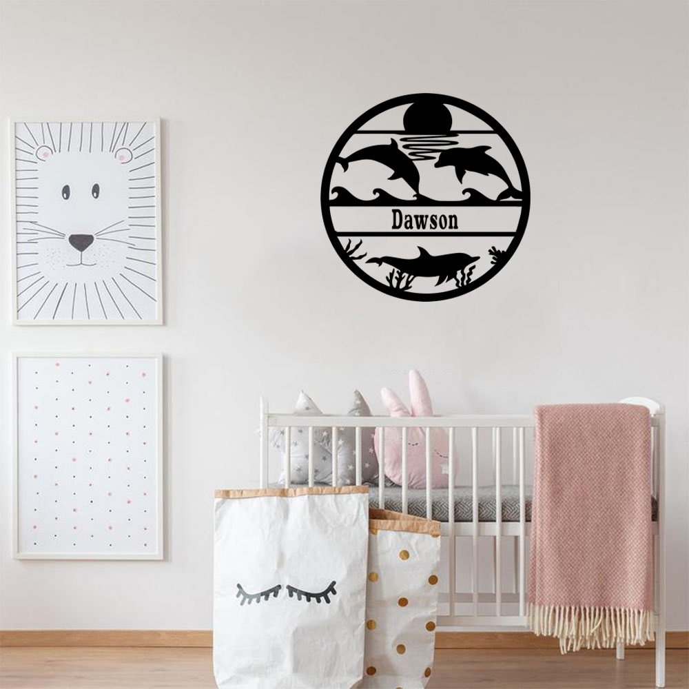 1PC NEW Dolphin Customizable N - Home Decor Wall Stickers ulasan dan harga