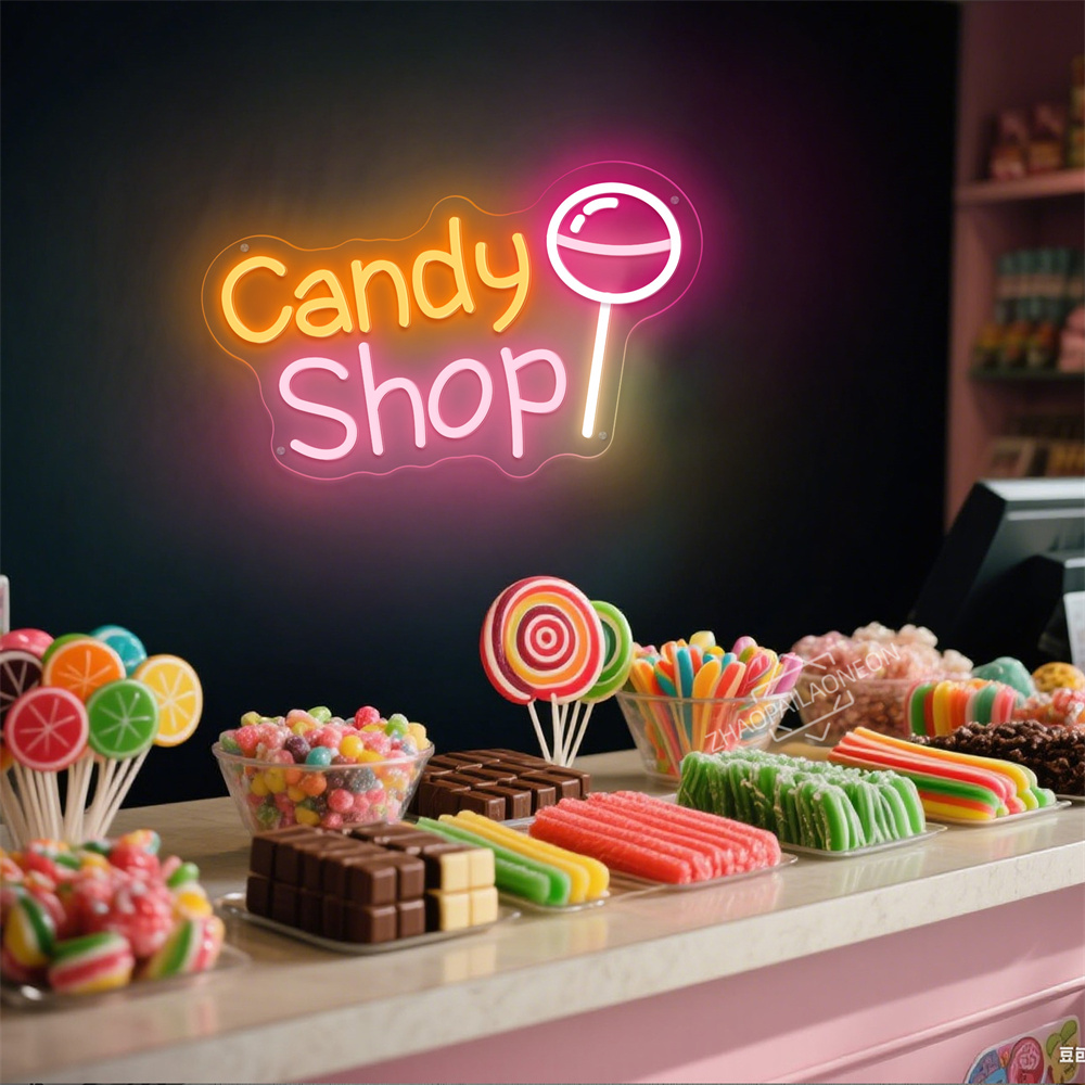Candy Shop  LED Neon Candy USB - Home Decor Nearby ulasan dan harga