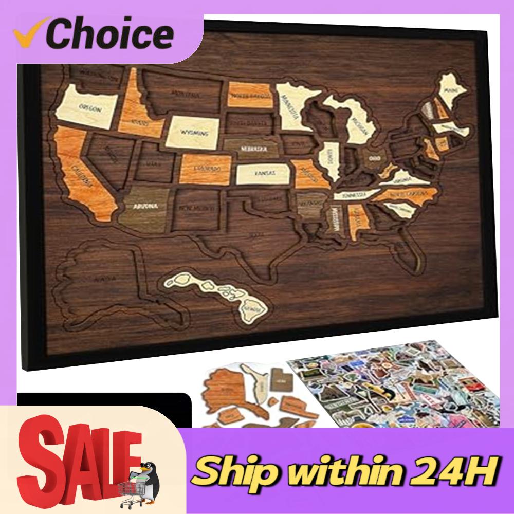 12 X 10Inch Wooden Portable US - Home Decor Usa ulasan dan harga