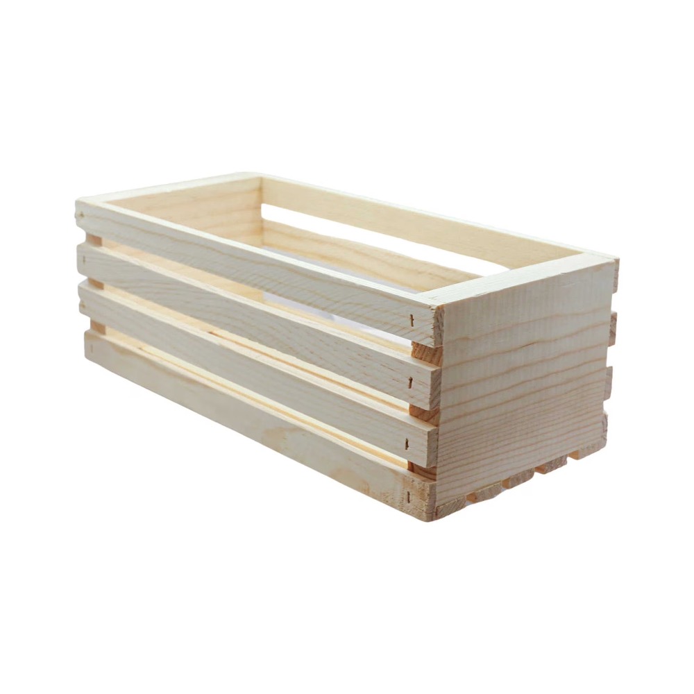 Unfinished Wood Crate Storage  - Home Decor Rustic ulasan dan harga