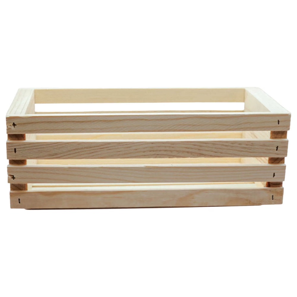Unfinished Wood Crate Storage  - Home Decor Rustic ulasan dan harga