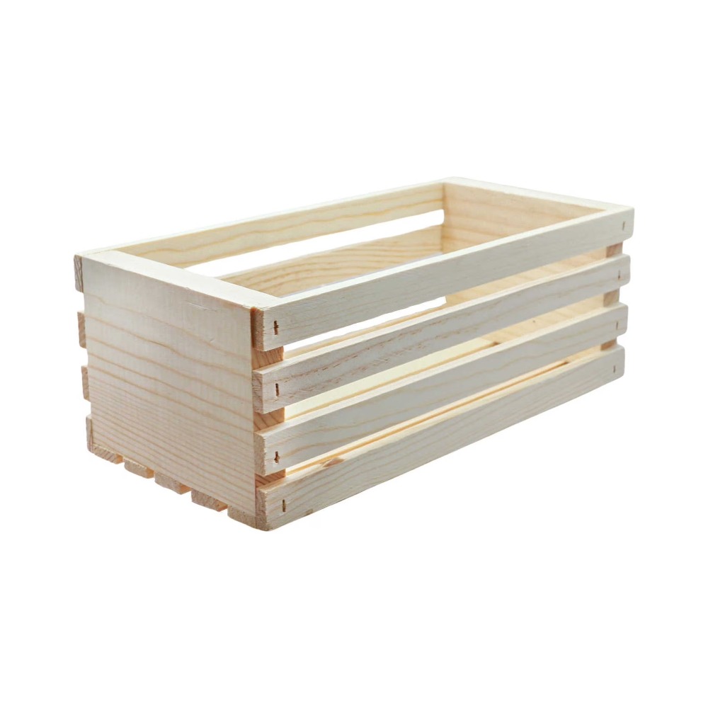Unfinished Wood Crate Storage  - Home Decor Rustic ulasan dan harga