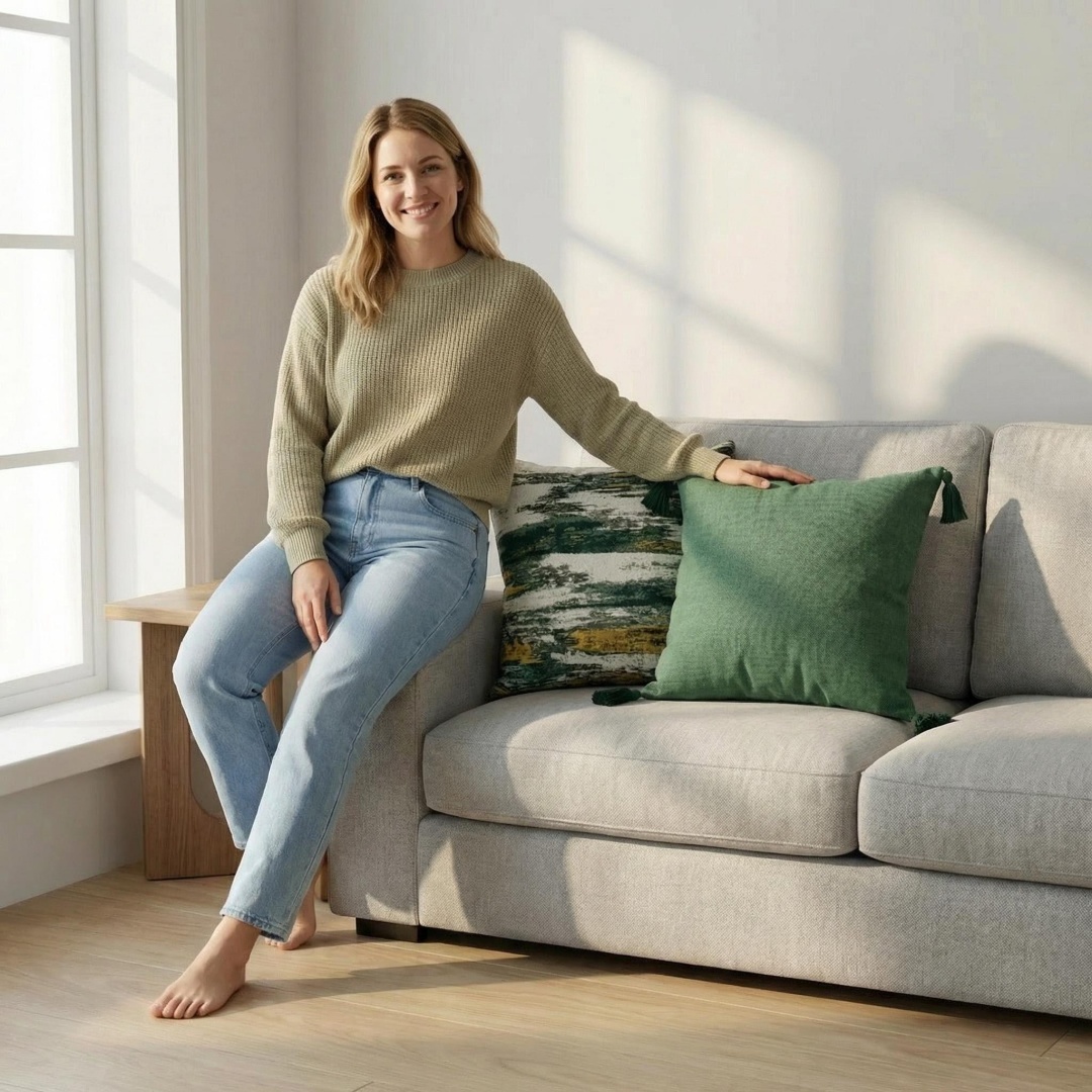 Home Nordic texture yarn-dyed  - Yarn Home Decor ulasan dan harga