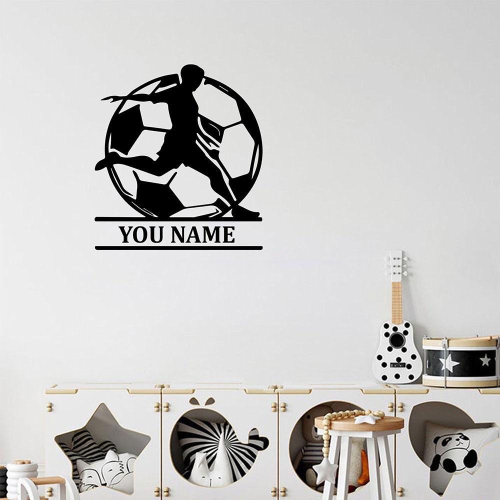 1PC Fashion Soccer Customized  - Home Decor Wall Stickers ulasan dan harga