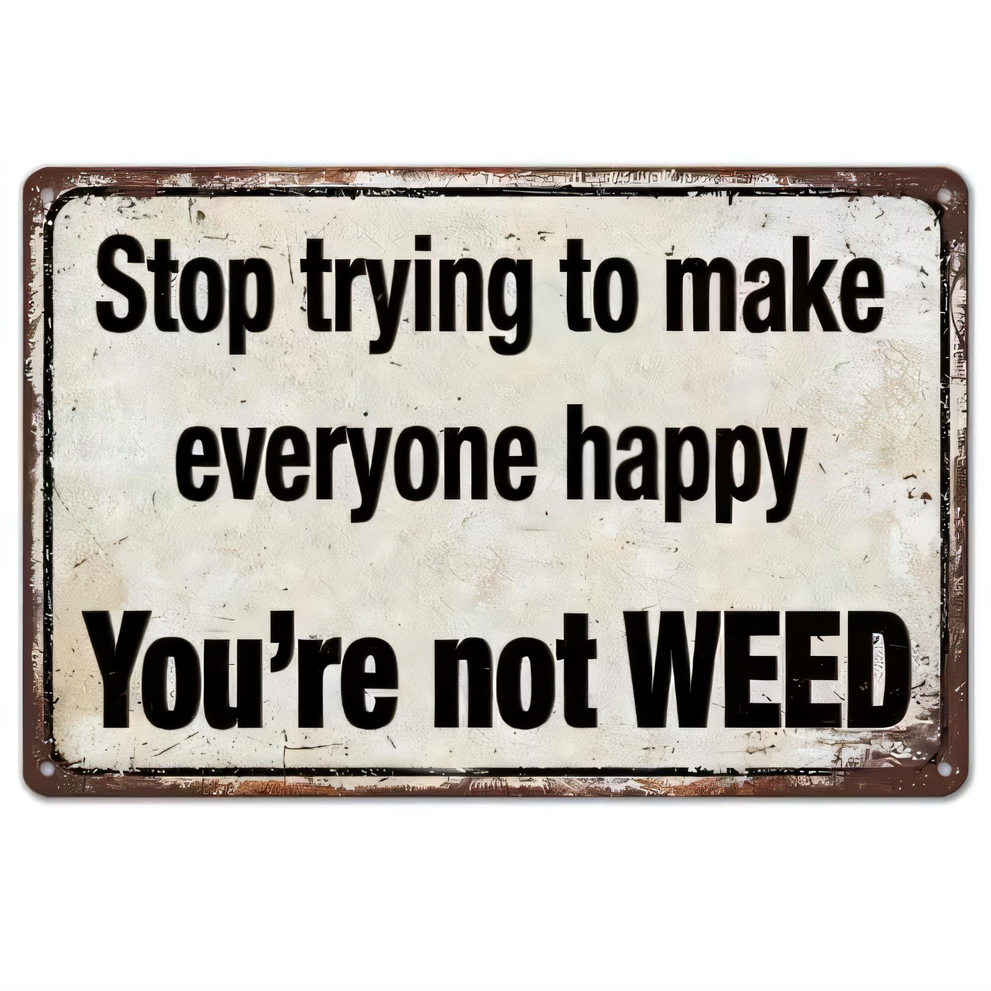 Tin Sign Stop Trying To Make E - Home Decor Quotes ulasan dan harga