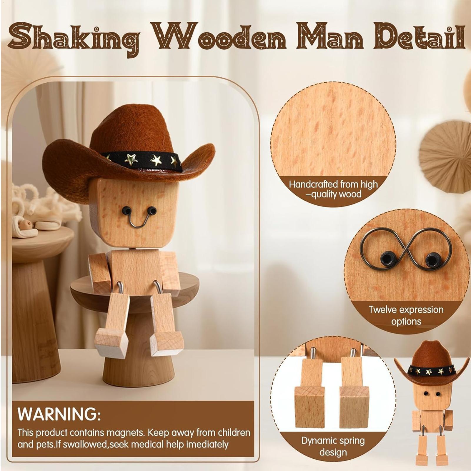 Shaking Wooden Man For Dashboa - Home Decor Express ulasan dan harga