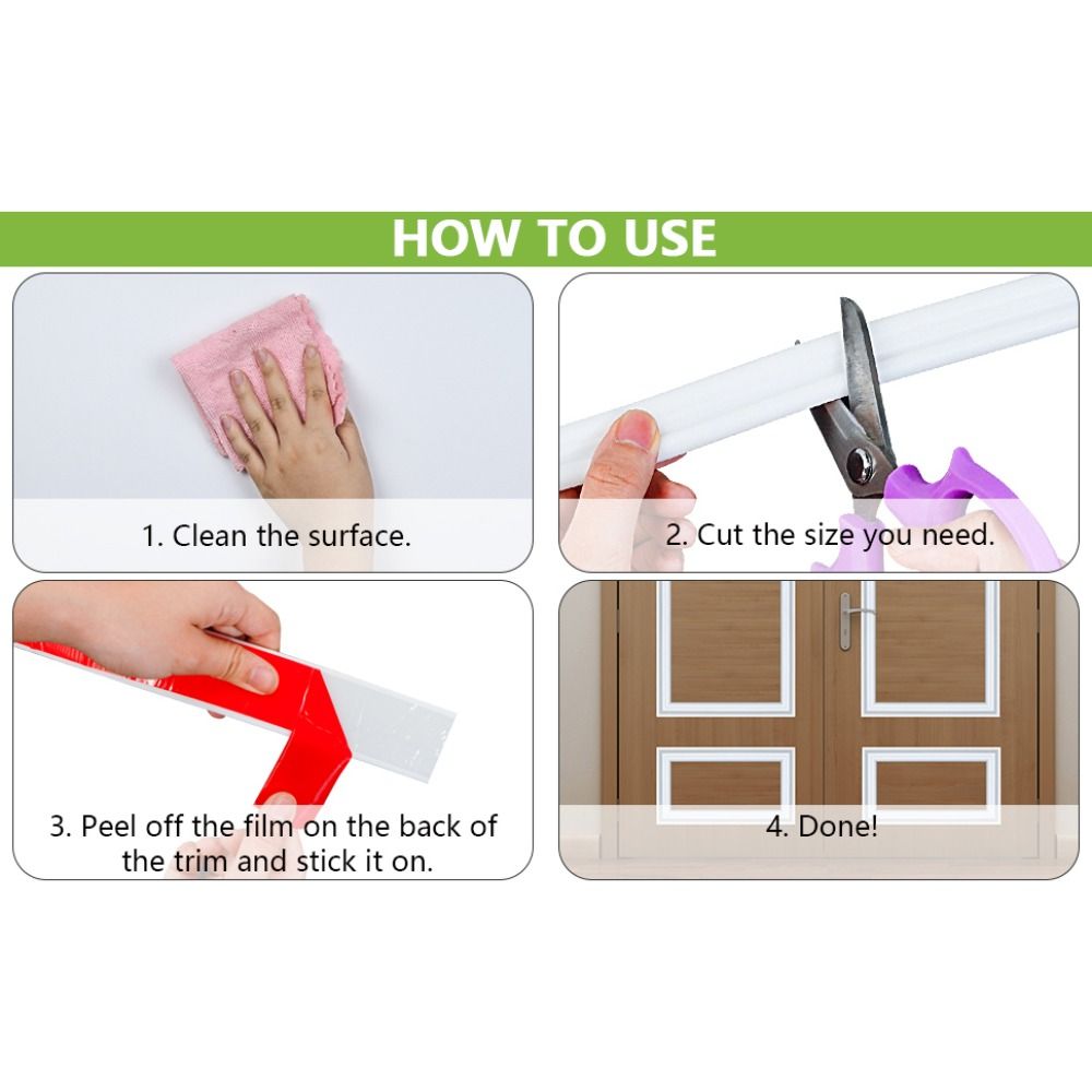 Self-Adhesive Wall Decoration  - Home Decor Wall Molding ulasan dan harga