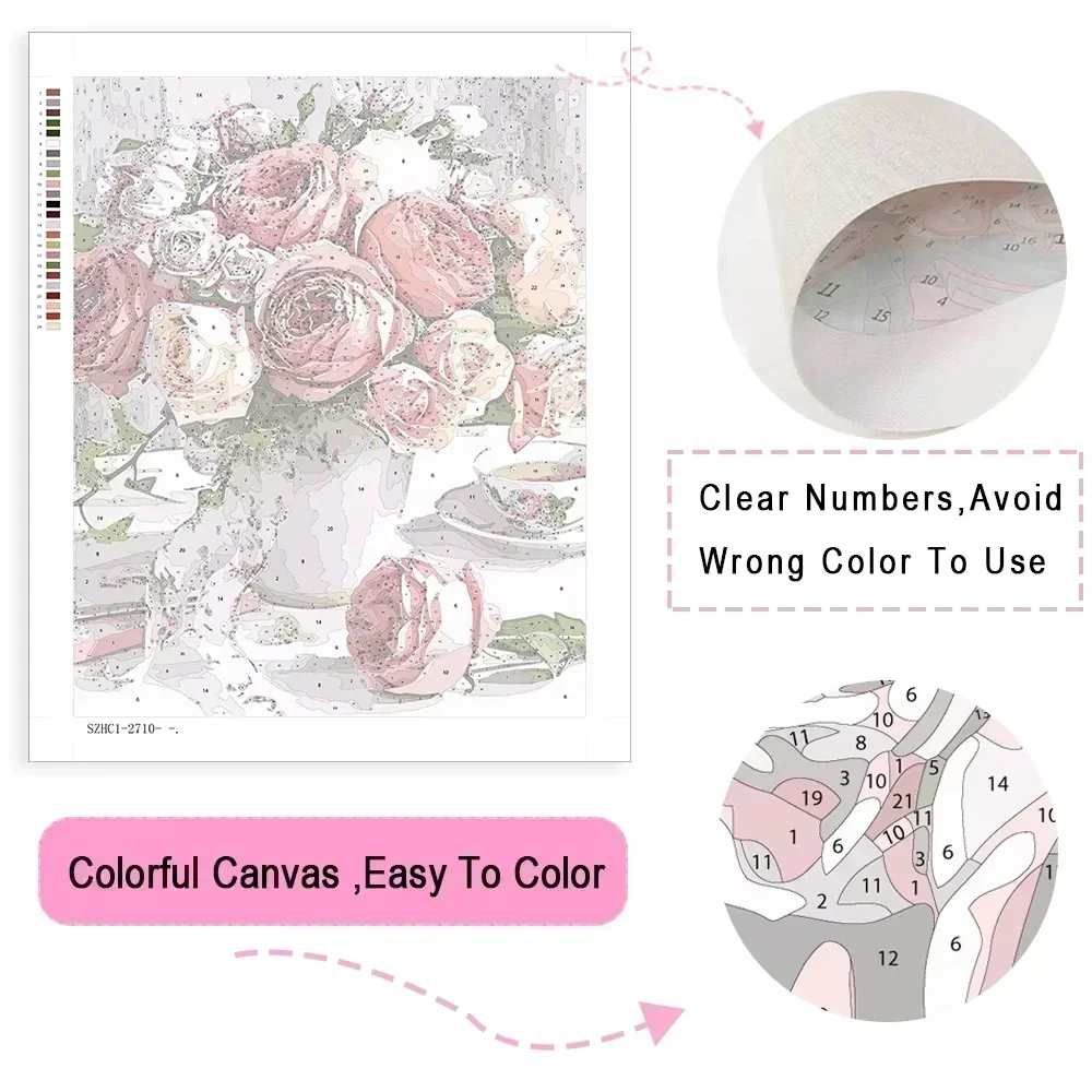 DIY Oil Painting By Number Fan - Home Decor Tokyo ulasan dan harga