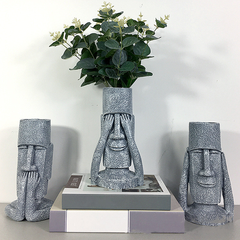 Resin Vase Human Abstract East - Home Decor Express ulasan dan harga